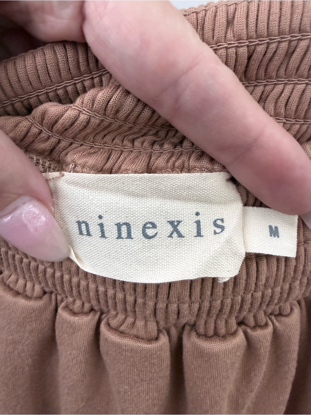 ninexis Fluid Suede Feel Midi Skirt Camel Beige Size Medium - Picture 4 of 8